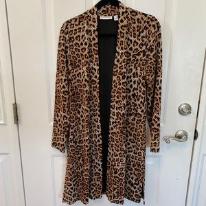 Animal Print Leopard Duster. Size S. Gently worn.